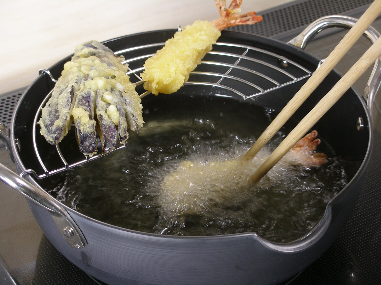 極JAPAN　天ぷら鍋　M